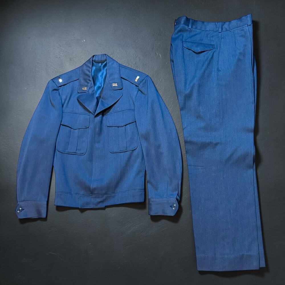 Vintage Air Force Dress Uniform Suit Jacket And Trousers Blue Two Piece SZ 40 R
